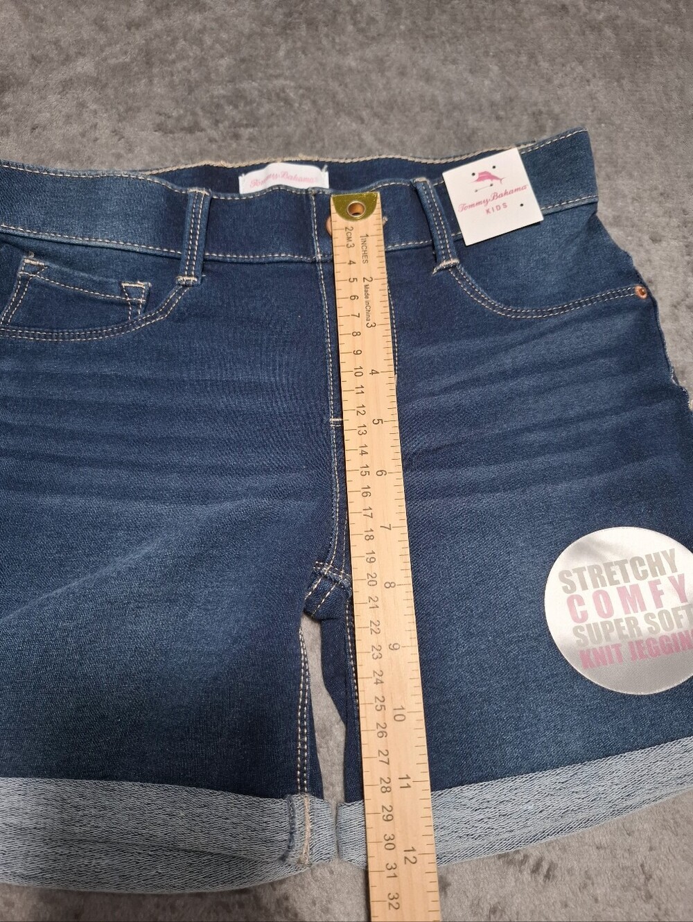Tommy Bahama Kids Girls Jegging Shorts Size 12 Blue Stretch Soft Pull-On Comfy - Picture 7 of 9